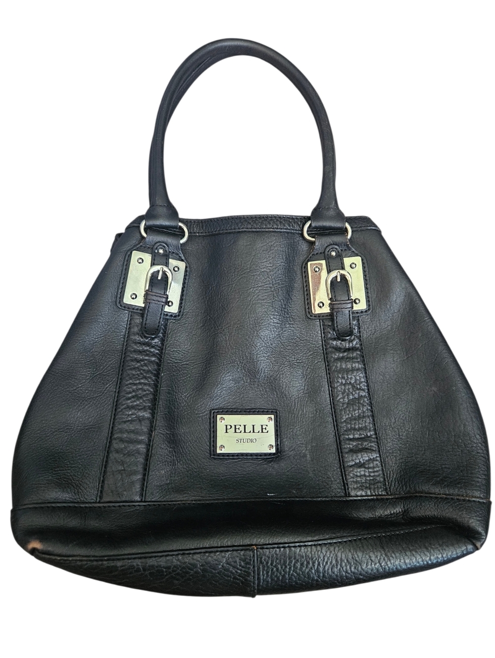 Wilsons Vintage Y2K Pelle Studio Black Leather Shoulder Bag